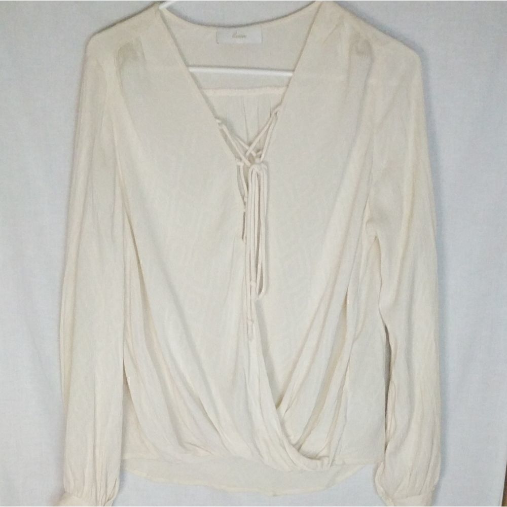 Anthropologie Braeve Sheer Cross Front Blouse